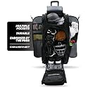 PowerNet Optimus Catcher's Bag, Rolling Equipment Bag Holds All Baseball &amp; Softball Gear, 7 Internal Bat Sleeves, Cleat Compartment, Personalization Panel &amp; Hooks