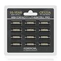 POWEROWL CR123A 3V Lithium Battery 12 Count, High Capacity 123A 123 C123 Batteries, Long-Lasting Power