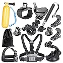 Powerpak 12-in-1 Mounts and Straps Action Camera Accessories Kit | Compatible with GoPro Hero 12/11/10/9/8/7/6/5, SJCAM, Insta 360 YI Action Camera Accessories Kit