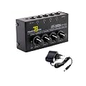 Powerpak KH400 4-Channel Headphone Amplifier Metal Stereo Audio Amplifier | 4X Quarter Inch Balanced TRS Headphones Output and TRS Audio Input for Sound Mixer
