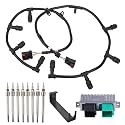 Powerstroke Glow Plugs Harnesses GPCM Controller + Tool Compatible with 04-10 Ford 6.0 6.0L