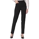 Powersutra Women Black High Waist Formal Trouser