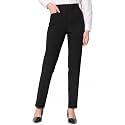 Powersutra Women Black High Waist Formal Trouser