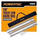 POWERTEC 110" Track Saw Guide Rail Set for Makita & Festool (72526)