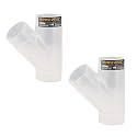 POWERTEC 2-1/2 Inch Clear Y-Fitting Dust Collection Hose Connector, 2 Pack (70228-P2)