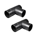 POWERTEC 70107-P2 4" T-Fitting for Dust Collection Hose, 2 PK
