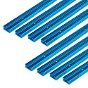 POWERTEC 71158-P4 48 Inch Double-Cut Profile Universal T-Track with Predrilled Mounting Holes, 8 Pack, Aluminum T Track for Woodworking Jigs and Fixtures, Drill Press Table, Router Table, Workbench
