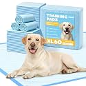 Powools Extra Large Pee Pads, 34 x 28 in, 6-Layer Leakproof, 60-Pack