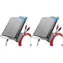 POWOXI 12V 1.7W Solar Panel for Deer Feeder Waterproof Solar Battery Charger with Mounting Bracket Alligator Clip Feeder Solar Panel 12 Volt (Pack of 2)