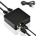 Poyiccot RJ45 Ethernet Splitter 1000mbps, Ethernet Splitter High Speed, LAN Splitter with USB Power Cable, Gigabit RJ45 Splitter Adapter for Cat5, Cat6, Cat7 Cable [2 Devices Simultaneous Networking]