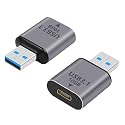 Poyiccot USB to USB C Adapter 2-Pack, 10Gbps USBA Male to USBC Female Adapter OTG Converter Support 10Gbps Data Transfer & 5V/3A Fast Charging Compatible with iPhone, MacBook Pro, Laptop