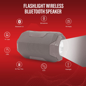 POZUB Wireless Bluetooth Speaker with Flashlight Torch