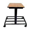 PP Chair Office Home Double Inverter-Battery Trolley Stand in 1 inch Pipe (Movable Trolly) with Height 26 inch (Trolley Suitable for All Type Inverter-Batteries) with Wheels, Wooden TOP Heavy Duty