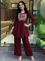 Ppriya Women Ethnic Top Palazzo Set