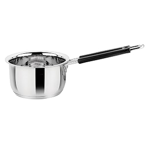 prabha stainless steel induction base sauce amp milk pan sauce and milk pot tea amp coffee pan with pvc grip handle sturdy shape for unique look dia 165cm capacity 2l