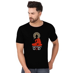 prabhu bhakti Buddha Tshirts Cotton Blend