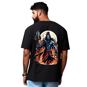 prabhu bhakti Mens Oversized Lord Shiva with