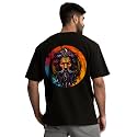 prabhu bhakti Men39s Oversized Aghori Printed Black
