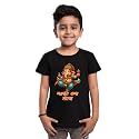 prabhu bhakti Kids Cotton Lord Ganesha Printed Regular Tshirt for Girls &amp; Boys