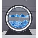 Moving Sand Art Decor Table Lamp 3D Deep Sea Picture showpieces for Home Antique Gifts for Kids Office Desktop Decoration Calm Relaxing Desk Toys Home Office Decor (Blue)…