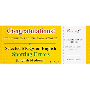 practice guru selected mcqs on english - spotting errors set 7 of 9 activation key card