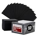 Practicon 125 Pack Black Disposable Patient Bibs, 18" x 13", 3 Ply Waterproof Paper Bib Sheet with Poly Back, Dental, Medical, Tattoo, Nail Tray or Table Cover, 125 Pack
