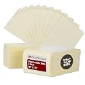 Practicon 125 Pack Cream Disposable Patient Bibs, 18" x 13", 3 Ply Waterproof Paper Bib Sheet with Poly Back, Dental, Medical, Tattoo, Nail Tray or Table Cover, 125 Pack