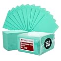 Practicon 125 Pack Mint Green Disposable Dental Bibs, 3 Ply Waterproof