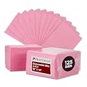 Practicon 125 Pack Pink Disposable Patient Bibs, 18" x 13", 3 Ply Waterproof Paper Bib Sheet with Poly Back, Dental, Medical, Tattoo, Nail Tray or Table Cover, 125 Pack