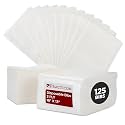 Practicon 125 Pack White Disposable Patient Bibs, 18" x 13", 3 Ply Waterproof Paper Bib Sheet with Poly Back, Dental, Medical, Tattoo, Nail Tray or Table Cover, 125 Pack