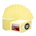 Practicon 125 Pack Yellow Disposable Dental Bibs, 3 Ply Waterproof