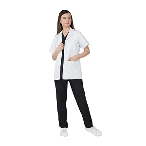 PRAGATI TRENDS Womens Lab Coat Half Sleeves