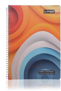 pragya spiral notebook  21x297 cm  600 gsm a4 notebook single line 300 pages multicolor pack of 4