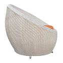 Patio Chair Sets Garden Wicker Furniture Set for Outdoor Patio and Balcony || Powder Coated Frame| UV Protected Wicker, with Cushions [2 Chair, 1 Table]