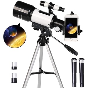 hd astronomical telescope portable tripod high power terrestrial space monocular telescope spotting scope kids gift with phone holder