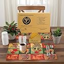 Gift Hamper - Premium Dining 4 pcs Tablemat and Leaf Design Coaster Set 4 (Yellow)