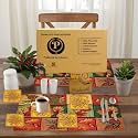 Gift Hamper - Premium Dining 4 pcs Tablemat and Leaf Design Coaster Set 4 (Yellow)