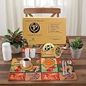 Gift Hamper - Premium Dining 4 pcs Tablemat + 135 cm Runner and Spiral Round Design Coaster Set 4 (Green)