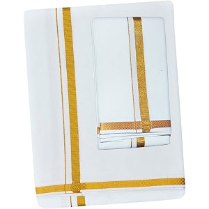 PRAKASAM COTTON - Jari Border Cotton Blended