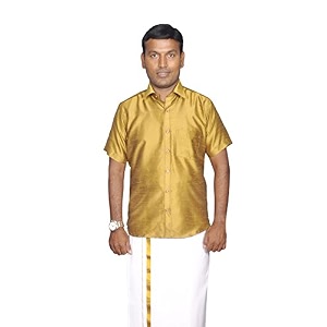 PRAKASAM COTTON Mens Regular Fit Shirt