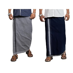 prakasam cotton mens cotton kerala thalapathi border single 128x200 mtrs dhoti for mens