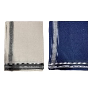 prakasam cotton mens cotton kerala thalapathi border single 128x200 mtrs dhoti for mens