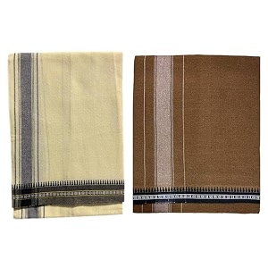 prakasam cotton mens cotton kerala thalapathi border single 128x200 mtrs dhoti for mens