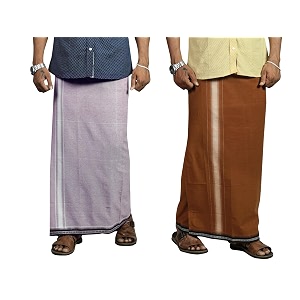 prakasam cotton mens cotton kerala thalapathi border single 128x200 mtrs dhoti for mens