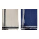 PRAKASAM COTTON Mens Cotton Kerala Thalapathi Border Single (1.28x2.00 mtrs) Dhoti for Mens