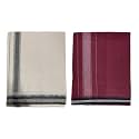 PRAKASAM COTTON Mens Cotton Kerala Thalapathi Border Single (1.28x2.00 mtrs) Dhoti for Mens