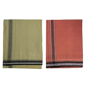prakasam cotton mens cotton kerala thalapathi border single 128x200 mtrs dhoti for mens