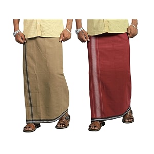 prakasam cotton mens cotton kerala thalapathi border single 128x200 mtrs dhoti for mens