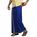 PRAKASAM COTTON Velcro Pocket Dhoti | Thalapathi Border Readymade Cotton Kerala Mundu for Men