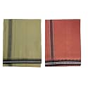 PRAKASAM COTTON Mens Cotton Kerala Thalapathi Border Single (1.28x2.00 mtrs) Dhoti for Mens